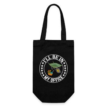 Je serai dans mon bureau le jardin travaille avec des fleurs - Sac à bouteille - noir - Devant