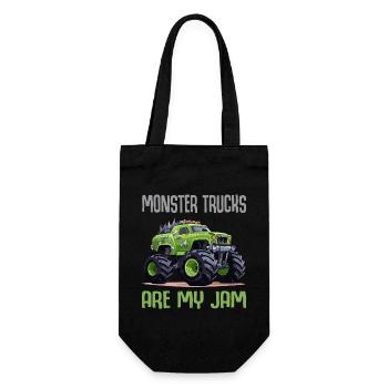 Monster Trucks Are My Jam funny Truck Cars Quotes - Gift Bag for Bottles - black - Front