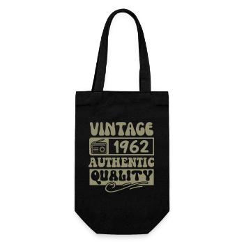 Authentic 1962 Millésime 1962 - Vintage 1962 Rétro - Sac à bouteille - noir - Devant