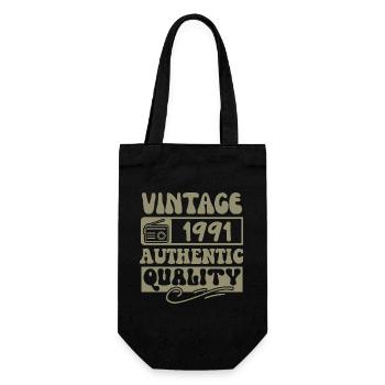 Authentic 1991 Vintage 1991 - Vintage 1991 Retro - Gift Bag for Bottles - black - Front