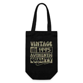 Authentisch 1995 Jahrgang 1995 - Jahrgang 1995 Retro - Geschenkbeutel für Flaschen - Schwarz - Vorne