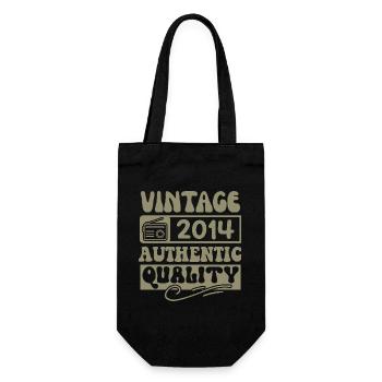 Authentic 2014 Vintage 2014 - Vintage 2014 Retro - Gift Bag for Bottles - black - Front