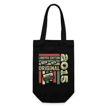 Vintage 2015 - Retro Birthday Quote 2015 - Gift Bag for Bottles - black - Front