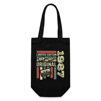 Vintage 1987 - Retro Birthday Quote 1987 - Gift Bag for Bottles - black - Front