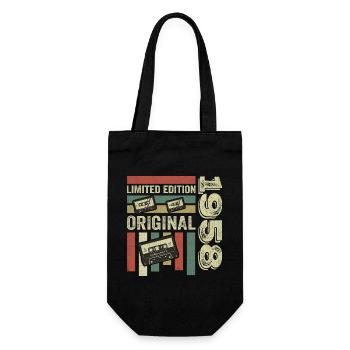 Vintage 1958 - Retro Birthday Quote 1958 - Gift Bag for Bottles - black - Front
