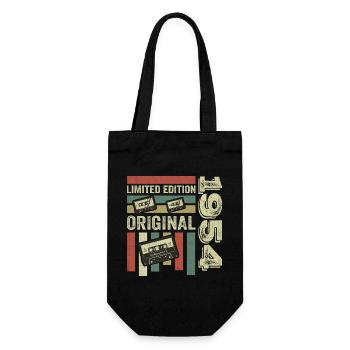 Vintage 1954 - Retro Birthday Quote 1954 - Gift Bag for Bottles - black - Front