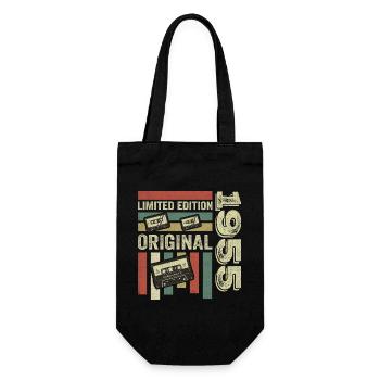 Vintage 1955 - Retro Birthday Saying 1955 - Gift Bag for Bottles - black - Front