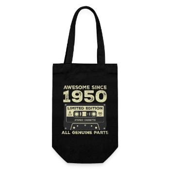 Anniversaire des années 1950 né dans les années 1950 Vintage rétro - Sac à bouteille - noir - Devant