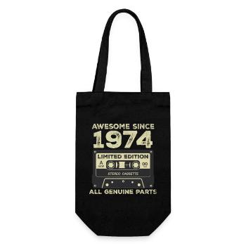 1974 Anniversaire Né En 1974 Vintage Rétro - Sac à bouteille - noir - Devant