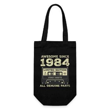 1984 Anniversaire Né En 1984 Vintage Rétro - Sac à bouteille - noir - Devant