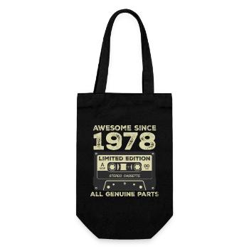 1978 Anniversaire Né En 1978 Vintage Rétro - Sac à bouteille - noir - Devant