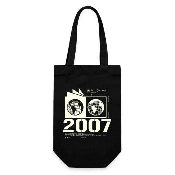 Jahrgang 2007 Retro Geburtstag Geschenk 2007 - Geschenkbeutel für Flaschen - Schwarz - Vorne