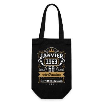Janvier 1963 60 ans d'excellence édition originale - Sac à bouteille - noir - Devant