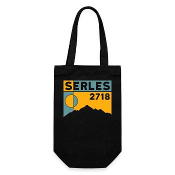 Serles Höhe Gipfel Wanderung Bergtour Stubaital - Geschenkbeutel für Flaschen - Schwarz - Vorne