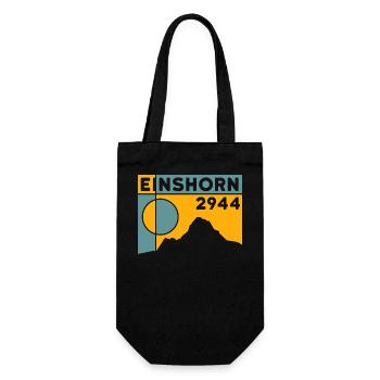 Einshorn Skitour Berg Wandern Wanderung Souvenir - Geschenkbeutel für Flaschen - Schwarz - Vorne