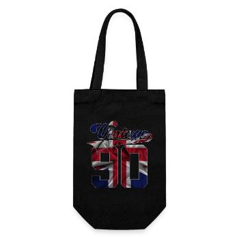 36TH BIRTHDAY UK VINTAGE 1990 - Gift Bag for Bottles - black - Front