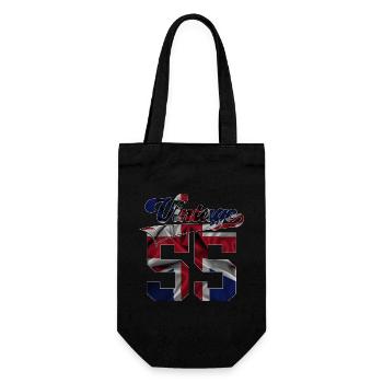 71ST BIRTHDAY UK VINTAGE 1955 - Gift Bag for Bottles - black - Front
