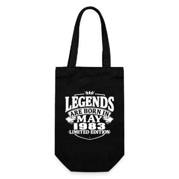 legends are born in mai 1983 - 40 years old - Gift Bag for Bottles - black - Front
