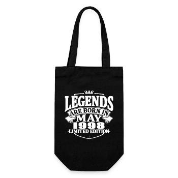legends are born in mai 1998 - 25 years old - Gift Bag for Bottles - black - Front