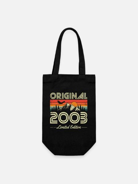 Original 2003 Vintage Vintage Retro Birthday - Sac à bouteille - noir