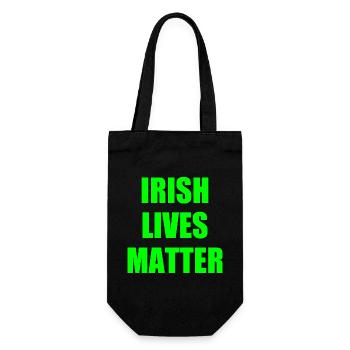 Irish lives matter - Geschenkbeutel für Flaschen - Schwarz - Vorne