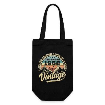 Original December 1968 - 57th Birthday Gift - Gift Bag for Bottles - black - Front