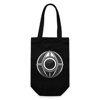 Minimalist Circular Pod Design - Gift Bag for Bottles - black - Front