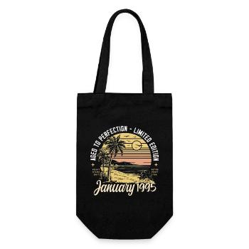 1995 Birthday January 1995 - Gift January 1995 - Gift Bag for Bottles - black - Front