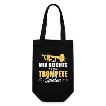 Mir Reichts Ich Geh Trumpet spielen - Geschenkbeutel für Flaschen - Schwarz - Vorne