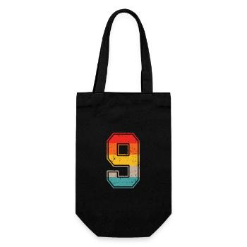 9 ans maillot rétro numéro 9 T-shirt numéro 9 - Sac à bouteille - noir - Devant