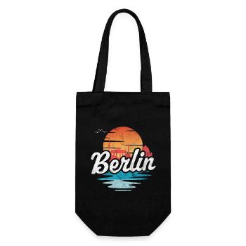Berlin - Geschenkbeutel für Flaschen - Schwarz - Vorne