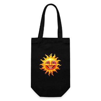 Sourire de soleil - Sac à bouteille - noir - Devant