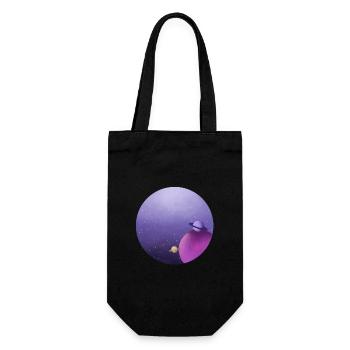 Planeten - Geschenkbeutel für Flaschen - Schwarz - Vorne