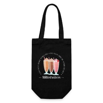 Milkshakes retro logo gift summer - Gift Bag for Bottles - black - Front