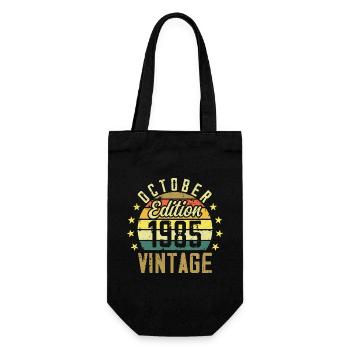 Die Legenden wurden im Oktober 1985 - 1985 geboren - Geschenkbeutel für Flaschen - Schwarz - Vorne