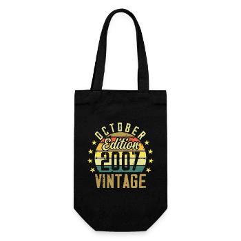 The legends were born in October 2007 - 2007 - Gift Bag for Bottles - black - Front