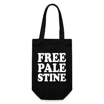 Free palestine - Geschenkbeutel für Flaschen - Schwarz - Vorne