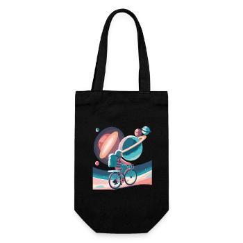 Galactic Cycling - Gift Bag for Bottles - black - Front