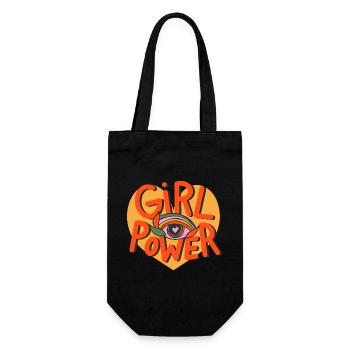 Girl Power Retro Evil Eye - Gift Bag for Bottles - black - Front