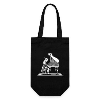 Elfe au clavicorde - Sac à bouteille - noir - Devant