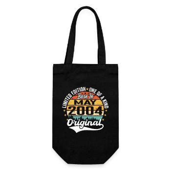 Mai 2004 Cadeau d’anniversaire né en Mai 2004 - Sac à bouteille - noir - Devant