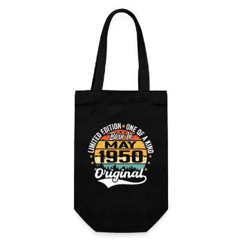 Cadeau d’anniversaire mai 1950 né en mai 1950 - Sac à bouteille - noir - Devant