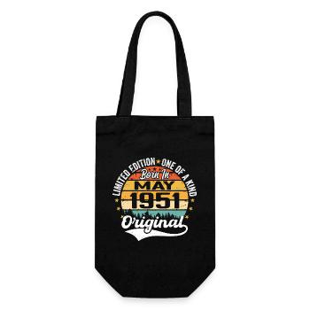 Cadeau d’anniversaire mai 1951 né en mai 1951 - Sac à bouteille - noir - Devant