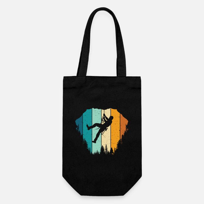 Rock Climbing Climber - Gift Bag for Bottles - black