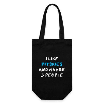 Pitsky Pitskies Lustiger Spruch - Geschenkbeutel für Flaschen - Schwarz - Vorne