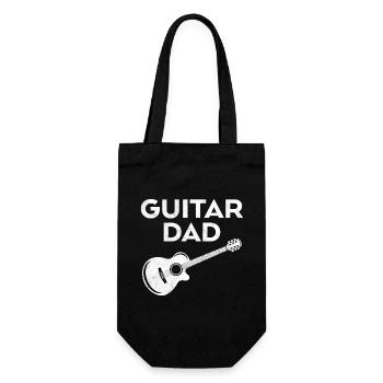 Gitarre Papa - Geschenkbeutel für Flaschen - Schwarz - Vorne