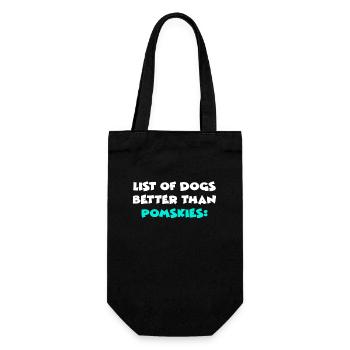 Pomsky Pomskies Dogs Fans Owners Owners - Gift Bag for Bottles - black - Front