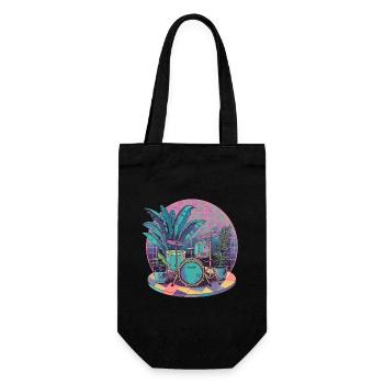 Plantes et musique - Impression de mode de haute qualité - Sac à bouteille - noir - Devant