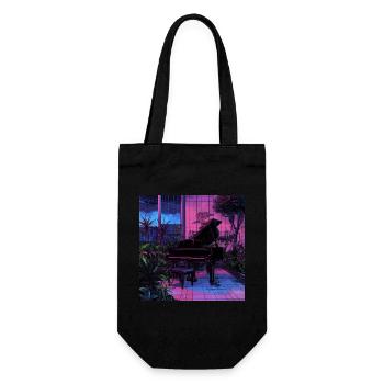 Plantes et musique - Impression de mode de haute qualité - Sac à bouteille - noir - Devant