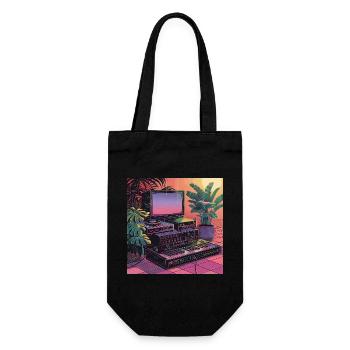 Plantes et musique - Impression de mode de haute qualité - Sac à bouteille - noir - Devant